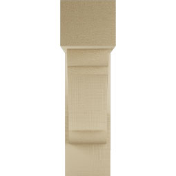 Ekena Millwork - BKTUR0554X16X20OLY05RCPR - Timberthane Faux Wood Olympic Style Bracket w/ Offset Brace, Block Ends, 5 1/2"W x 16"D x 20"H, Primed Tan