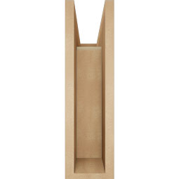 Ekena Millwork - BKTUR0554X16X20OLY05RCPR - Timberthane Faux Wood Olympic Style Bracket w/ Offset Brace, Block Ends, 5 1/2"W x 16"D x 20"H, Primed Tan