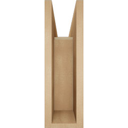 Ekena Millwork - BKTUR0554X18X18OLY05RCPR - Timberthane Faux Wood Olympic Style Bracket w/ Offset Brace, Block Ends, 5 1/2"W x 18"D x 18"H, Primed Tan