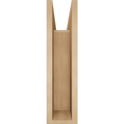 Ekena Millwork - BKTUR0554X18X22OLY05RCPR - Timberthane Faux Wood Olympic Style Bracket w/ Offset Brace, Block Ends, 5 1/2"W x 18"D x 22"H, Primed Tan