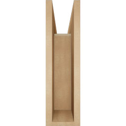 Ekena Millwork - BKTUR0554X20X20OLY05RCPR - Timberthane Faux Wood Olympic Style Bracket w/ Offset Brace, Block Ends, 5 1/2"W x 20"D x 20"H, Primed Tan