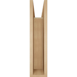 Ekena Millwork - BKTUR0554X20X24OLY05RCPR - Timberthane Faux Wood Olympic Style Bracket w/ Offset Brace, Block Ends, 5 1/2"W x 20"D x 24"H, Primed Tan
