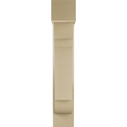 Ekena Millwork - BKTUR0554X20X32OLY05RCPR - Timberthane Faux Wood Olympic Style Bracket w/ Offset Brace, Block Ends, 5 1/2"W x 20"D x 32"H, Primed Tan