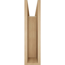 Ekena Millwork - BKTUR0554X22X22OLY05RCPR - Timberthane Faux Wood Olympic Style Bracket w/ Offset Brace, Block Ends, 5 1/2"W x 22"D x 22"H, Primed Tan