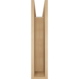 Ekena Millwork - BKTUR0554X22X26OLY05RCPR - Timberthane Faux Wood Olympic Style Bracket w/ Offset Brace, Block Ends, 5 1/2"W x 22"D x 26"H, Primed Tan