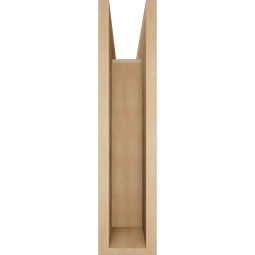 Ekena Millwork - BKTUR0554X24X24OLY05RCPR - Timberthane Faux Wood Olympic Style Bracket w/ Offset Brace, Block Ends, 5 1/2"W x 24"D x 24"H, Primed Tan