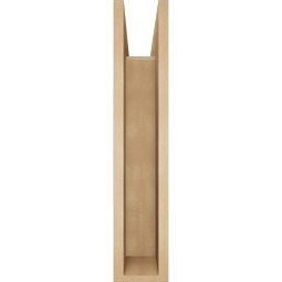 Ekena Millwork - BKTUR0554X24X28OLY05RCPR - Timberthane Faux Wood Olympic Style Bracket w/ Offset Brace, Block Ends, 5 1/2"W x 24"D x 28"H, Primed Tan
