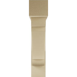 Ekena Millwork - BKTUR0554X26X26OLY05RCPR - Timberthane Faux Wood Olympic Style Bracket w/ Offset Brace, Block Ends, 5 1/2"W x 26"D x 26"H, Primed Tan