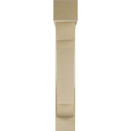 Ekena Millwork - BKTUR0554X26X34OLY05RCPR - Timberthane Faux Wood Olympic Style Bracket w/ Offset Brace, Block Ends, 5 1/2"W x 26"D x 34"H, Primed Tan