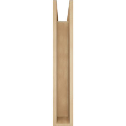 Ekena Millwork - BKTUR0554X26X34OLY05RCPR - Timberthane Faux Wood Olympic Style Bracket w/ Offset Brace, Block Ends, 5 1/2"W x 26"D x 34"H, Primed Tan