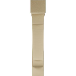 Ekena Millwork - BKTUR0554X28X32OLY05RCPR - Timberthane Faux Wood Olympic Style Bracket w/ Offset Brace, Block Ends, 5 1/2"W x 28"D x 32"H, Primed Tan