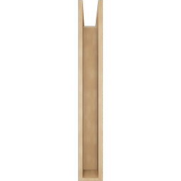 Ekena Millwork - BKTUR0554X28X40OLY05RCPR - Timberthane Faux Wood Olympic Style Bracket w/ Offset Brace, Block Ends, 5 1/2"W x 28"D x 40"H, Primed Tan