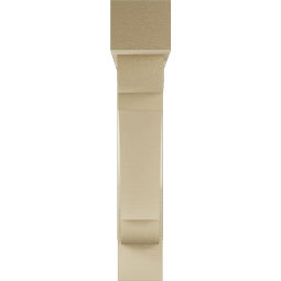 Ekena Millwork - BKTUR0554X30X30OLY05RCPR - Timberthane Faux Wood Olympic Style Bracket w/ Offset Brace, Block Ends, 5 1/2"W x 30"D x 30"H, Primed Tan