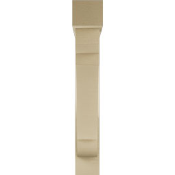 Ekena Millwork - BKTUR0554X30X36OLY05RCPR - Timberthane Faux Wood Olympic Style Bracket w/ Offset Brace, Block Ends, 5 1/2"W x 30"D x 36"H, Primed Tan