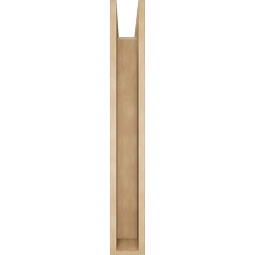 Ekena Millwork - BKTUR0554X32X40OLY05RCPR - Timberthane Faux Wood Olympic Style Bracket w/ Offset Brace, Block Ends, 5 1/2"W x 32"D x 40"H, Primed Tan