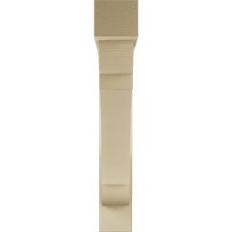 Ekena Millwork - BKTUR0554X34X34OLY05RCPR - Timberthane Faux Wood Olympic Style Bracket w/ Offset Brace, Block Ends, 5 1/2"W x 34"D x 34"H, Primed Tan