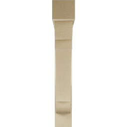 Ekena Millwork - BKTUR0554X36X36OLY05RCPR - Timberthane Faux Wood Olympic Style Bracket w/ Offset Brace, Block Ends, 5 1/2"W x 36"D x 36"H, Primed Tan