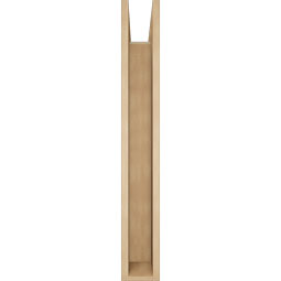 Ekena Millwork - BKTUR0554X36X40OLY05RCPR - Timberthane Faux Wood Olympic Style Bracket w/ Offset Brace, Block Ends, 5 1/2"W x 36"D x 40"H, Primed Tan