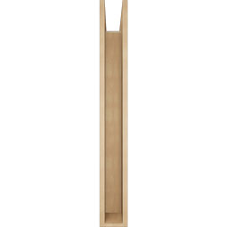 Ekena Millwork - BKTUR0554X40X44OLY05RCPR - Timberthane Faux Wood Olympic Style Bracket w/ Offset Brace, Block Ends, 5 1/2"W x 40"D x 44"H, Primed Tan