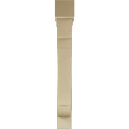 Ekena Millwork - BKTUR0554X42X42OLY05RCPR - Timberthane Faux Wood Olympic Style Bracket w/ Offset Brace, Block Ends, 5 1/2"W x 42"D x 42"H, Primed Tan