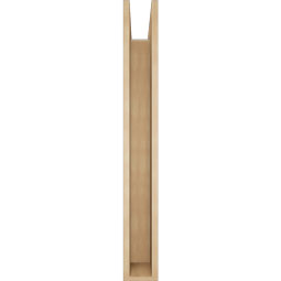 Ekena Millwork - BKTUR0554X44X44OLY05RCPR - Timberthane Faux Wood Olympic Style Bracket w/ Offset Brace, Block Ends, 5 1/2"W x 44"D x 44"H, Primed Tan