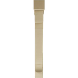 Ekena Millwork - BKTUR0554X46X46OLY05RCPR - Timberthane Faux Wood Olympic Style Bracket w/ Offset Brace, Block Ends, 5 1/2"W x 46"D x 46"H, Primed Tan