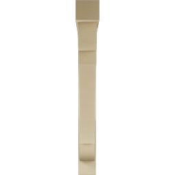 Ekena Millwork - BKTUR0554X48X48OLY05RCPR - Timberthane Faux Wood Olympic Style Bracket w/ Offset Brace, Block Ends, 5 1/2"W x 48"D x 48"H, Primed Tan