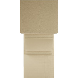 Ekena Millwork - BKTUR0756X18X18OLY05RCPR - Timberthane Faux Wood Olympic Style Bracket w/ Offset Brace, Block Ends, 7 1/2"W x 18"D x 18"H, Primed Tan