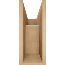 Ekena Millwork - BKTUR0756X18X18OLY05RCPR - Timberthane Faux Wood Olympic Style Bracket w/ Offset Brace, Block Ends, 7 1/2"W x 18"D x 18"H, Primed Tan