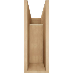 Ekena Millwork - BKTUR0756X18X22OLY05RCPR - Timberthane Faux Wood Olympic Style Bracket w/ Offset Brace, Block Ends, 7 1/2"W x 18"D x 22"H, Primed Tan