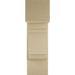 Ekena Millwork - BKTUR0756X18X26OLY05RCPR - Timberthane Faux Wood Olympic Style Bracket w/ Offset Brace, Block Ends, 7 1/2"W x 18"D x 26"H, Primed Tan