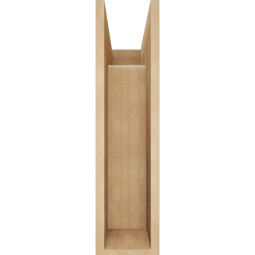 Ekena Millwork - BKTUR0756X18X30OLY05RCPR - Timberthane Faux Wood Olympic Style Bracket w/ Offset Brace, Block Ends, 7 1/2"W x 18"D x 30"H, Primed Tan