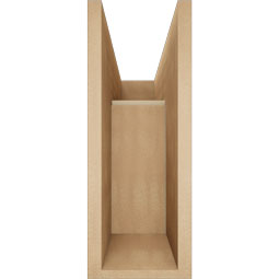 Ekena Millwork - BKTUR0756X20X20OLY05RCPR - Timberthane Faux Wood Olympic Style Bracket w/ Offset Brace, Block Ends, 7 1/2"W x 20"D x 20"H, Primed Tan