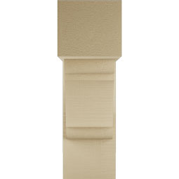 Ekena Millwork - BKTUR0756X20X24OLY05RCPR - Timberthane Faux Wood Olympic Style Bracket w/ Offset Brace, Block Ends, 7 1/2"W x 20"D x 24"H, Primed Tan