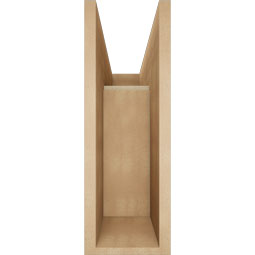 Ekena Millwork - BKTUR0756X22X22OLY05RCPR - Timberthane Faux Wood Olympic Style Bracket w/ Offset Brace, Block Ends, 7 1/2"W x 22"D x 22"H, Primed Tan