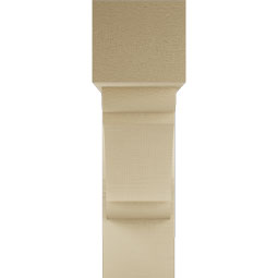 Ekena Millwork - BKTUR0756X26X26OLY05RCPR - Timberthane Faux Wood Olympic Style Bracket w/ Offset Brace, Block Ends, 7 1/2"W x 26"D x 26"H, Primed Tan