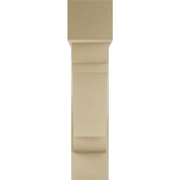 Ekena Millwork - BKTUR0756X26X34OLY05RCPR - Timberthane Faux Wood Olympic Style Bracket w/ Offset Brace, Block Ends, 7 1/2"W x 26"D x 34"H, Primed Tan
