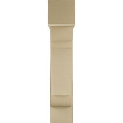 Ekena Millwork - BKTUR0756X26X38OLY05RCPR - Timberthane Faux Wood Olympic Style Bracket w/ Offset Brace, Block Ends, 7 1/2"W x 26"D x 38"H, Primed Tan