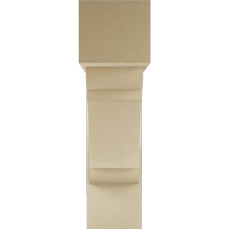 Ekena Millwork - BKTUR0756X28X28OLY05RCPR - Timberthane Faux Wood Olympic Style Bracket w/ Offset Brace, Block Ends, 7 1/2"W x 28"D x 28"H, Primed Tan