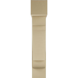 Ekena Millwork - BKTUR0756X28X40OLY05RCPR - Timberthane Faux Wood Olympic Style Bracket w/ Offset Brace, Block Ends, 7 1/2"W x 28"D x 40"H, Primed Tan