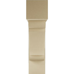 Ekena Millwork - BKTUR0756X30X30OLY05RCPR - Timberthane Faux Wood Olympic Style Bracket w/ Offset Brace, Block Ends, 7 1/2"W x 30"D x 30"H, Primed Tan