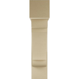 Ekena Millwork - BKTUR0756X30X34OLY05RCPR - Timberthane Faux Wood Olympic Style Bracket w/ Offset Brace, Block Ends, 7 1/2"W x 30"D x 34"H, Primed Tan