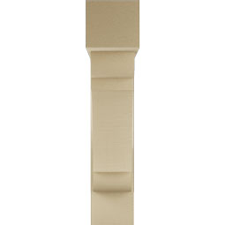 Ekena Millwork - BKTUR0756X30X36OLY05RCPR - Timberthane Faux Wood Olympic Style Bracket w/ Offset Brace, Block Ends, 7 1/2"W x 30"D x 36"H, Primed Tan
