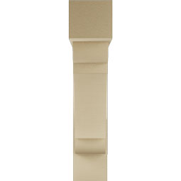 Ekena Millwork - BKTUR0756X32X36OLY05RCPR - Timberthane Faux Wood Olympic Style Bracket w/ Offset Brace, Block Ends, 7 1/2"W x 32"D x 36"H, Primed Tan