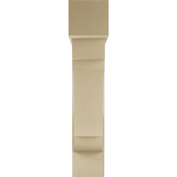 Ekena Millwork - BKTUR0756X32X38OLY05RCPR - Timberthane Faux Wood Olympic Style Bracket w/ Offset Brace, Block Ends, 7 1/2"W x 32"D x 38"H, Primed Tan