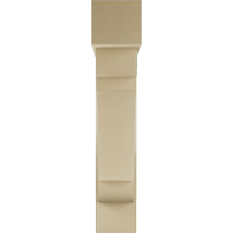 Ekena Millwork - BKTUR0756X32X40OLY05RCPR - Timberthane Faux Wood Olympic Style Bracket w/ Offset Brace, Block Ends, 7 1/2"W x 32"D x 40"H, Primed Tan