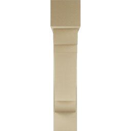 Ekena Millwork - BKTUR0756X34X38OLY05RCPR - Timberthane Faux Wood Olympic Style Bracket w/ Offset Brace, Block Ends, 7 1/2"W x 34"D x 38"H, Primed Tan