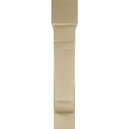 Ekena Millwork - BKTUR0756X34X42OLY05RCPR - Timberthane Faux Wood Olympic Style Bracket w/ Offset Brace, Block Ends, 7 1/2"W x 34"D x 42"H, Primed Tan