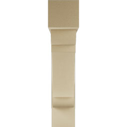 Ekena Millwork - BKTUR0756X36X36OLY05RCPR - Timberthane Faux Wood Olympic Style Bracket w/ Offset Brace, Block Ends, 7 1/2"W x 36"D x 36"H, Primed Tan