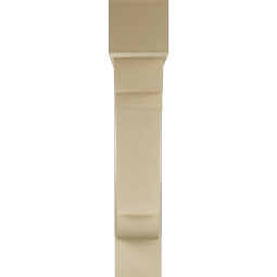 Ekena Millwork - BKTUR0756X36X40OLY05RCPR - Timberthane Faux Wood Olympic Style Bracket w/ Offset Brace, Block Ends, 7 1/2"W x 36"D x 40"H, Primed Tan